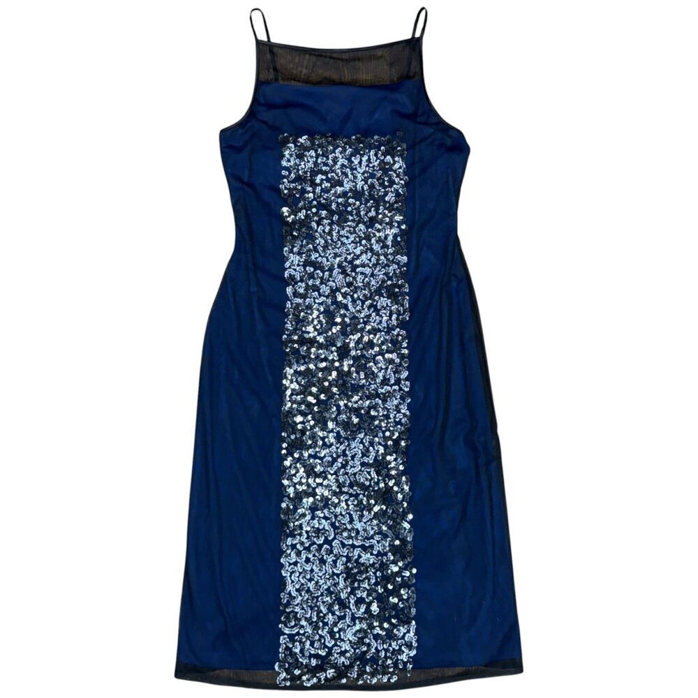 ADRIANNA PAPELL Evening NWT Square‎ Front Net Overlay Mini Dress | Size 6